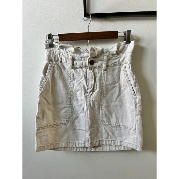 Free People denim white skirt women's size 4 - Picture 1 of 5